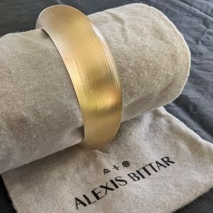 Alexis Bittar Tapered Bangle - Gold Lucite